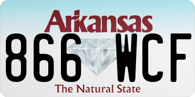 AR license plate 866WCF