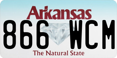 AR license plate 866WCM