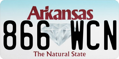 AR license plate 866WCN