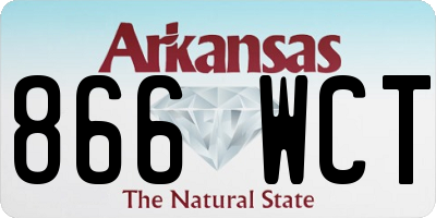 AR license plate 866WCT