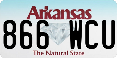 AR license plate 866WCU