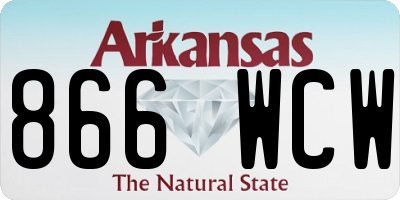 AR license plate 866WCW