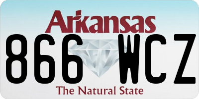 AR license plate 866WCZ