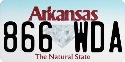 AR license plate 866WDA