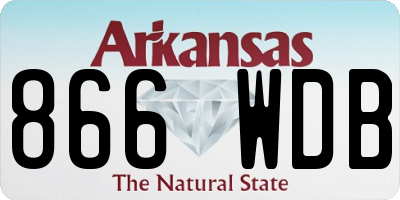 AR license plate 866WDB