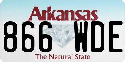 AR license plate 866WDE