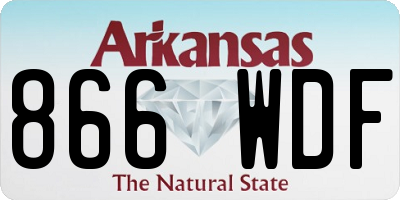 AR license plate 866WDF