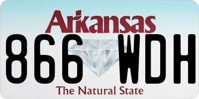 AR license plate 866WDH