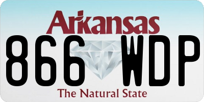 AR license plate 866WDP