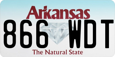 AR license plate 866WDT