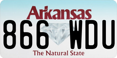 AR license plate 866WDU