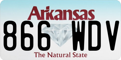 AR license plate 866WDV