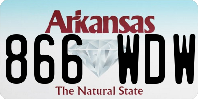 AR license plate 866WDW