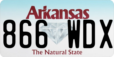 AR license plate 866WDX
