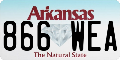 AR license plate 866WEA