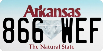 AR license plate 866WEF