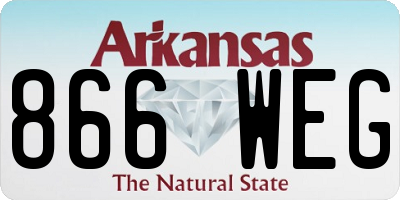 AR license plate 866WEG