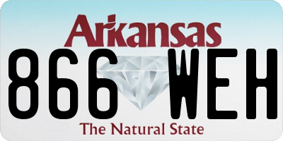 AR license plate 866WEH