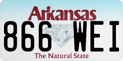 AR license plate 866WEI