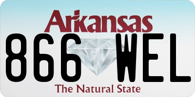 AR license plate 866WEL