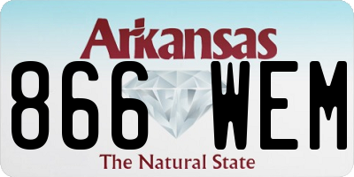 AR license plate 866WEM