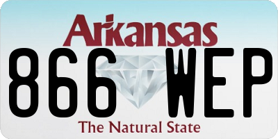 AR license plate 866WEP
