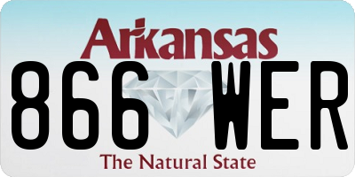 AR license plate 866WER