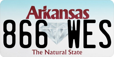 AR license plate 866WES