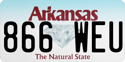 AR license plate 866WEU