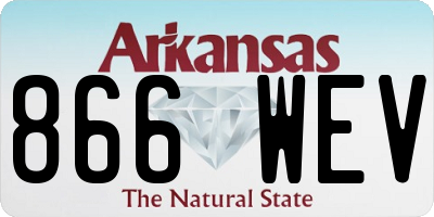 AR license plate 866WEV