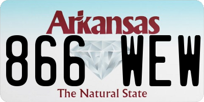 AR license plate 866WEW
