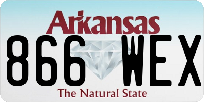 AR license plate 866WEX