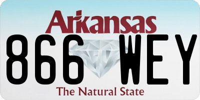 AR license plate 866WEY