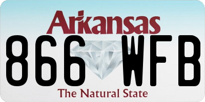 AR license plate 866WFB