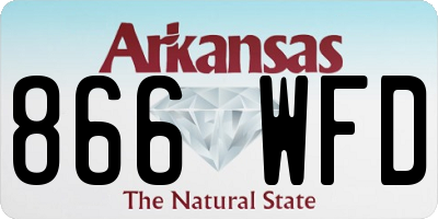 AR license plate 866WFD