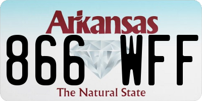 AR license plate 866WFF