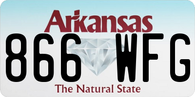 AR license plate 866WFG