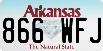 AR license plate 866WFJ