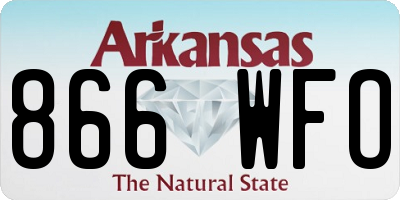 AR license plate 866WFO