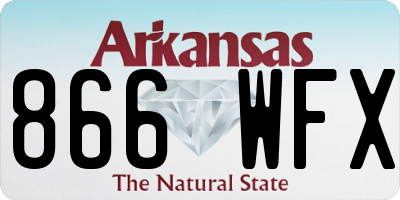 AR license plate 866WFX