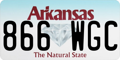 AR license plate 866WGC