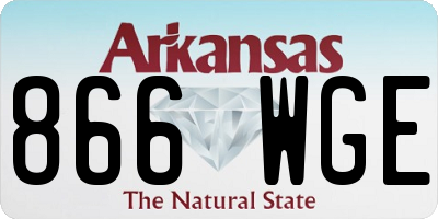 AR license plate 866WGE