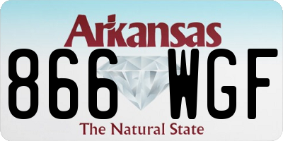 AR license plate 866WGF