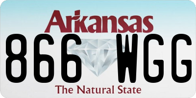 AR license plate 866WGG