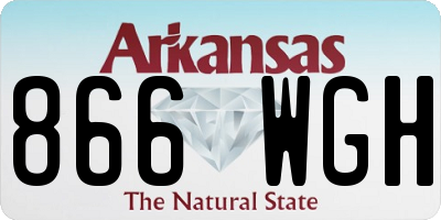 AR license plate 866WGH