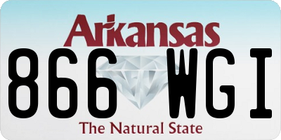 AR license plate 866WGI