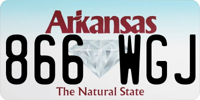 AR license plate 866WGJ