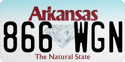 AR license plate 866WGN