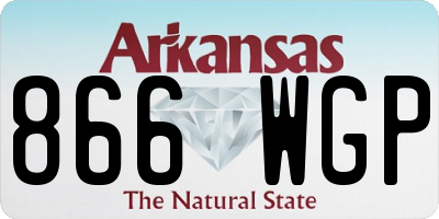 AR license plate 866WGP