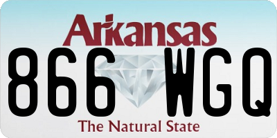 AR license plate 866WGQ